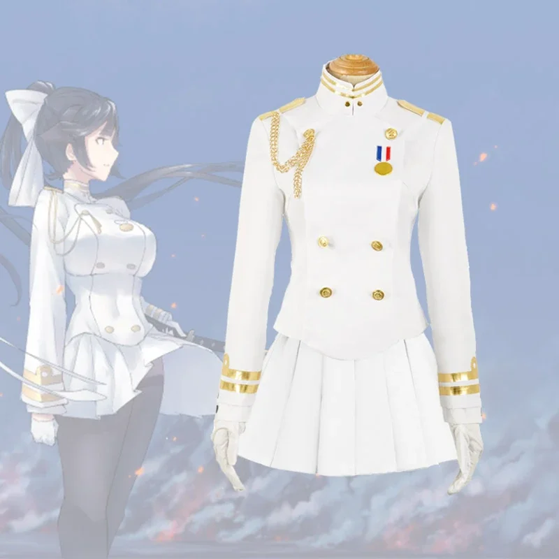 Anime Azur Lane Ijn Takao Atago Mastiff Hond Cosplay Kostuums Schip Meisje Sexy Uniform Halloween Vrouw Rok Rollenspel Pak