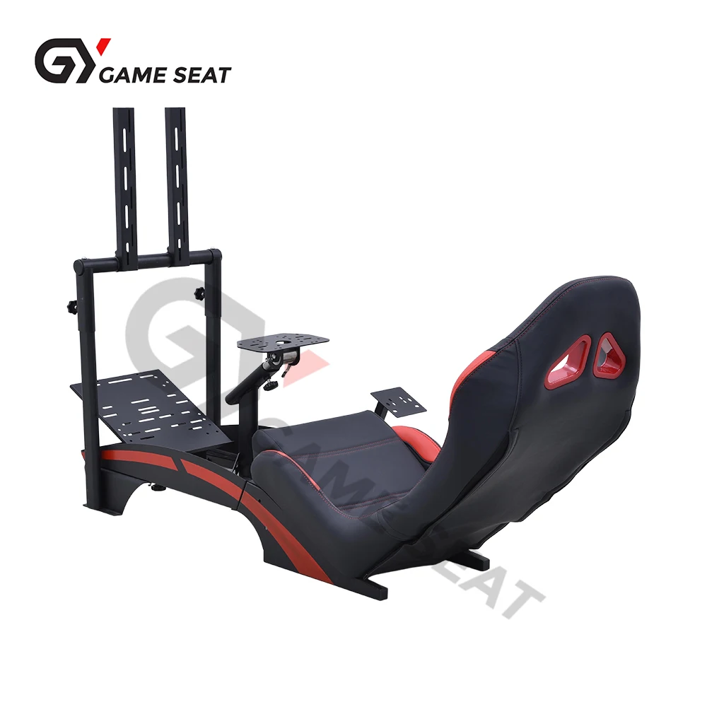 GY046-4 Game Seat Sim Racing Cockpit Racing Driving Simulator Chair With Adjustable Steering Wheel Frame view 6