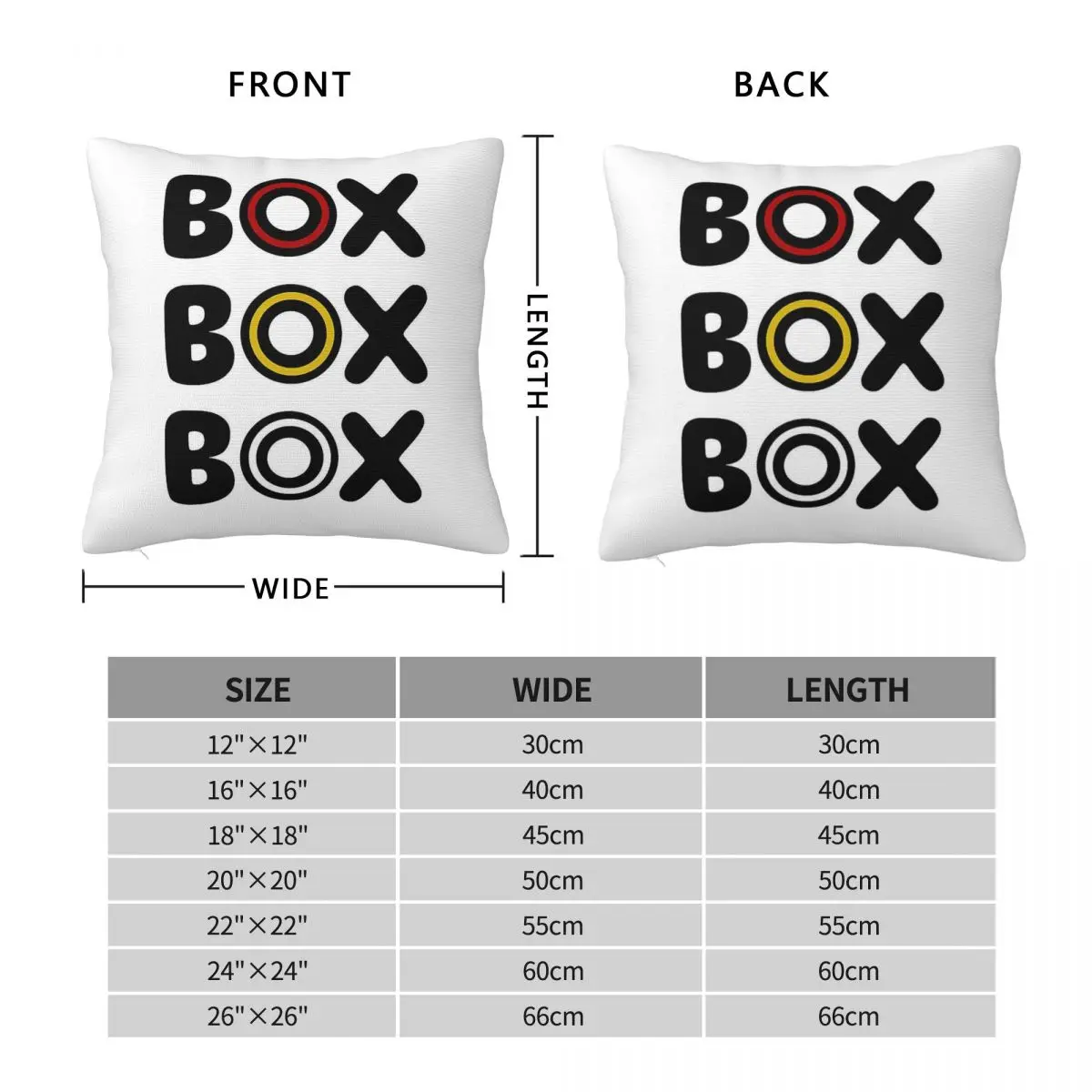 Box Box Box Drive To Survive Square Pillowcase Polyester Linen Velvet Pattern Zip Decor Throw Pillow Case Sofa Cushion Cover 18