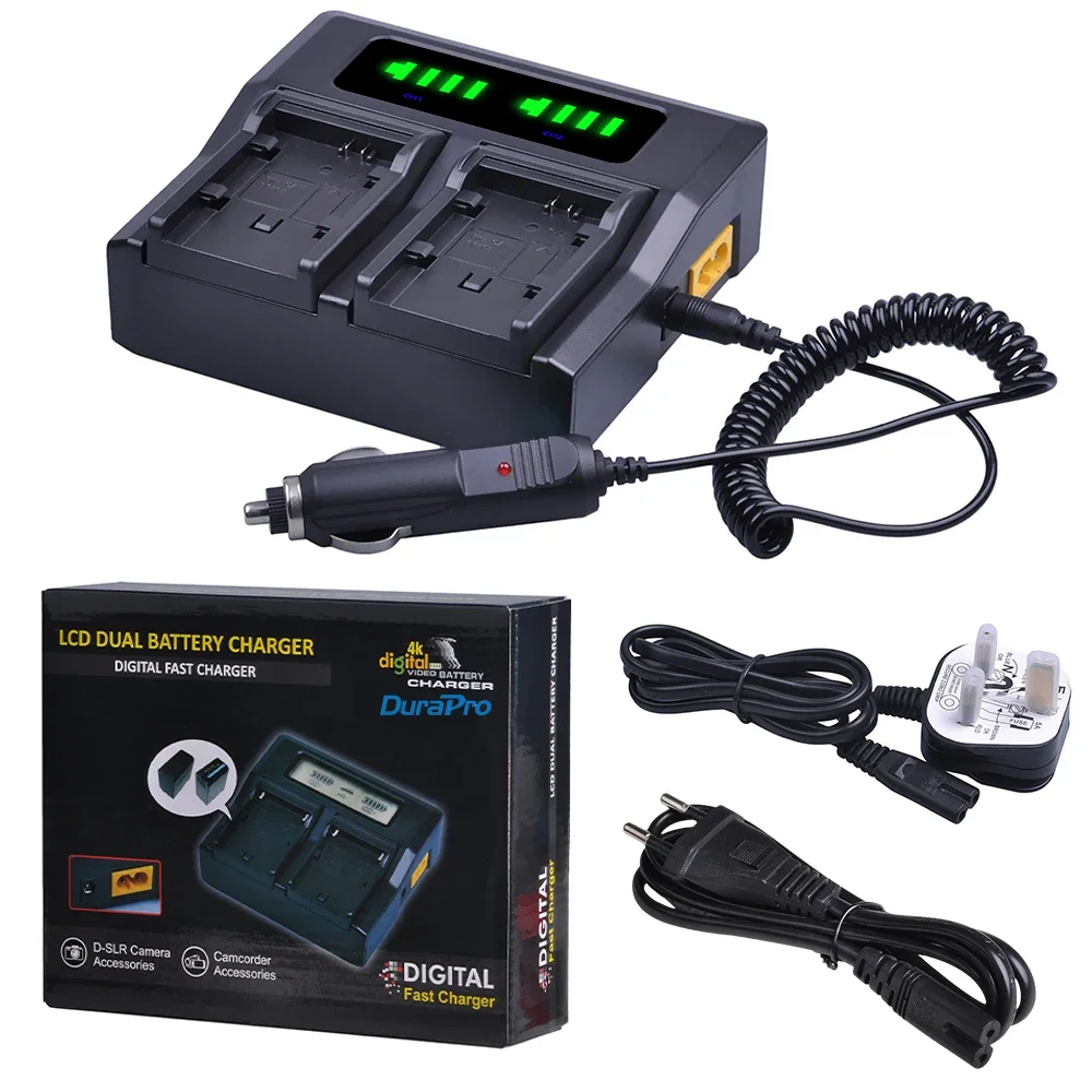 BP-828 BP-808 LED Dual Rapid Charger for Canon BP808/809/819/BP828 Battery for Canon VIXIA HF G30 G40 XA20 and XA25 Camcorders