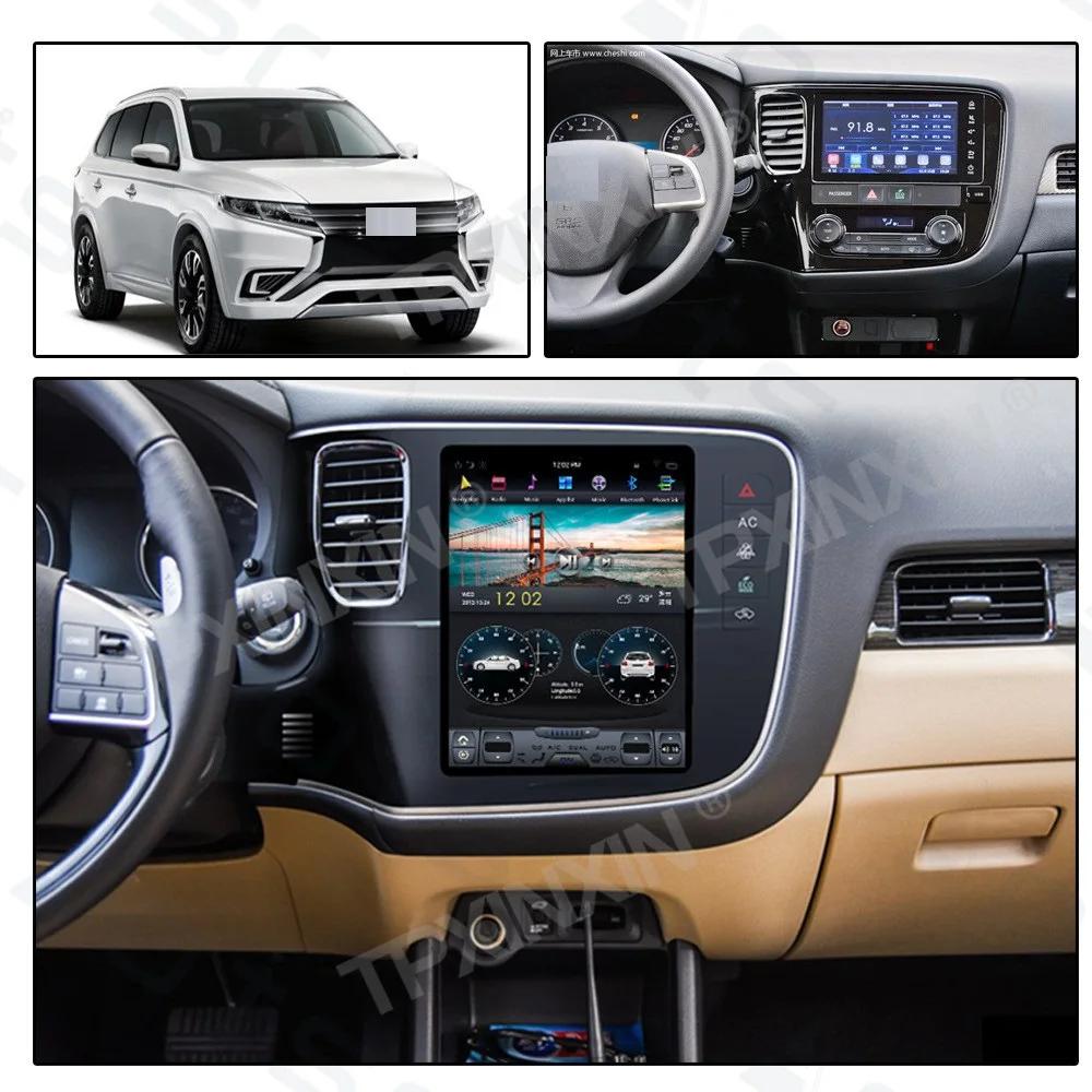 For Mitsubishi Outlander 2014-2018 Vertical Style audio 2 din android receiver auto multimedia DVD player