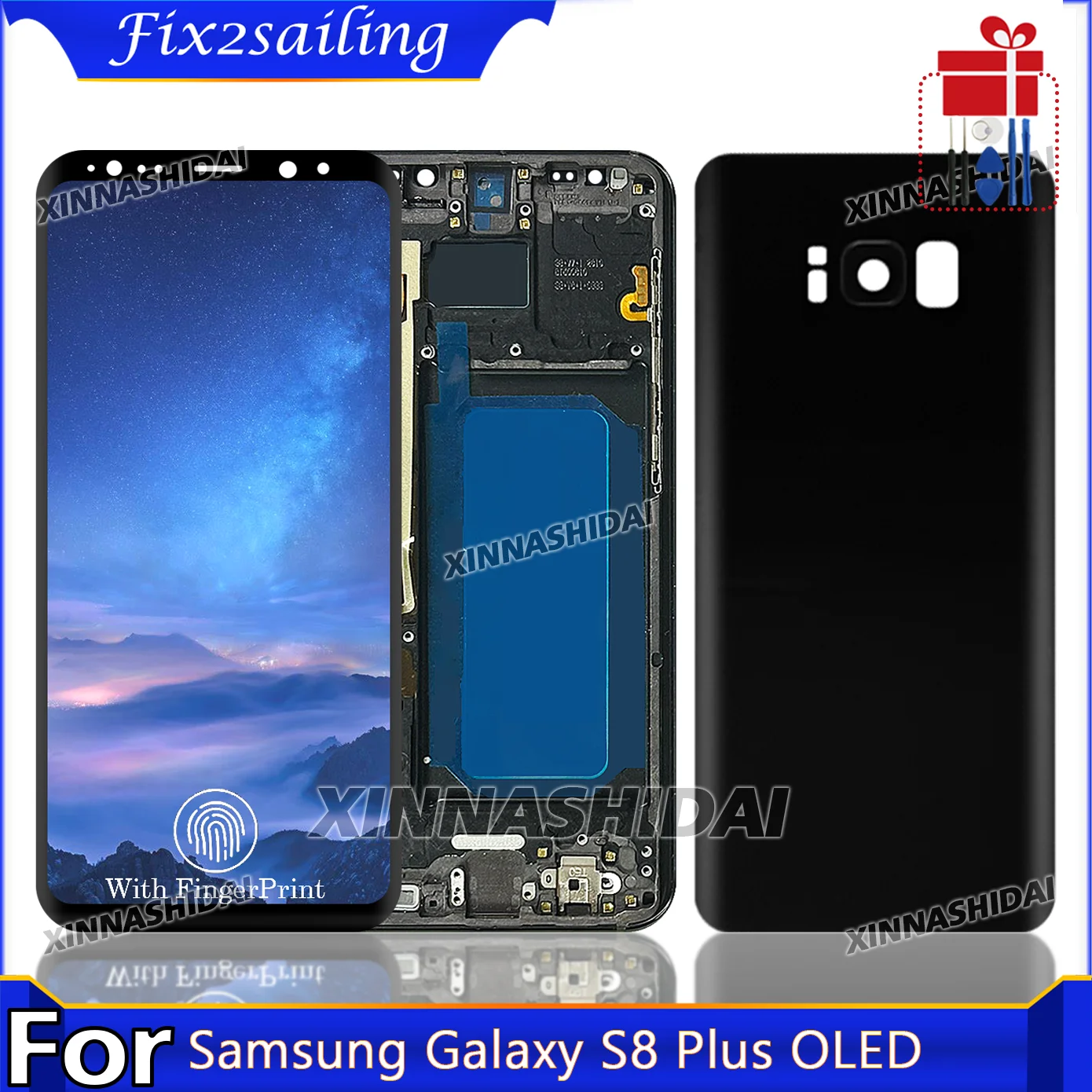 AAA Quality OLED LCD S8 plus For Samsung Galaxy S8 Plus SM-G955FD LCD Display Touch Screen Digitizer With Frame Assembly Display