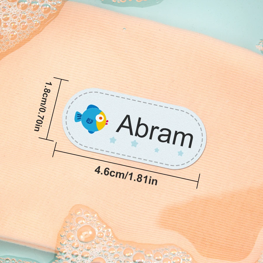 Customized Ironing Labels Personalized Name Clothes Bag Towel For Kids Baby Children's Names School Waterproof Labels Brand Tags