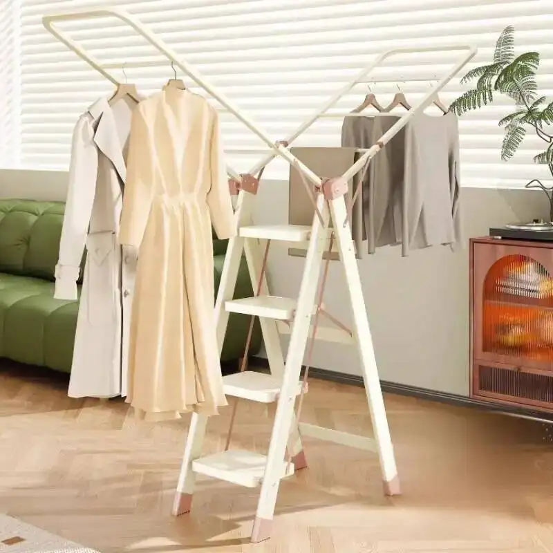climbing drying rack Ladder rack drying indoor multi-functional small household herringbone ladder portable folding furniture
