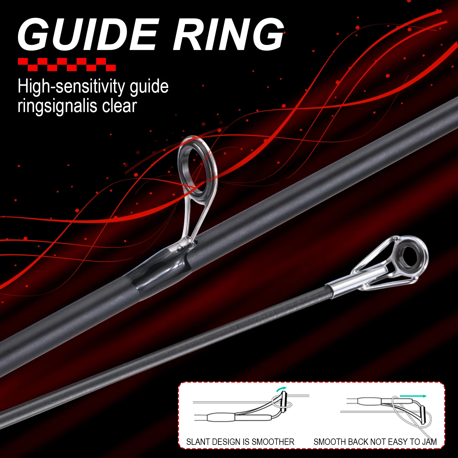 Sougayilang Angelruten- und Rollen-Set, leichte Kohlefaser-Angelrute, Spinnrolle, Angelgerät-Set für Süßwasser- und Salzwasserangeln – Detail 6