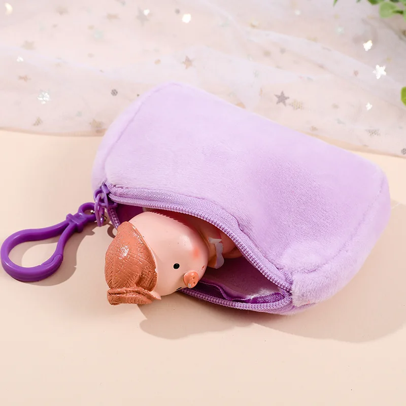 Chiikawa Mini Wallet for Women Girl Cute Cartoon Coin Purse Hachiware Usagi Small Key Pouch Children Pocket Zipper Purse view 4
