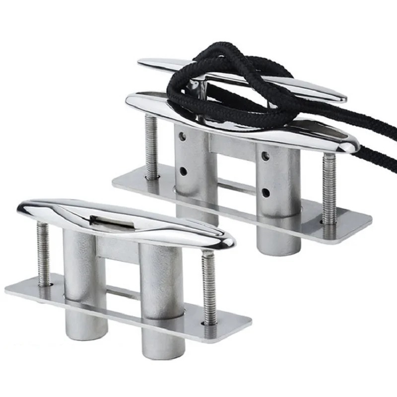 316 Stainless Steel Round Pop Up Cleat,5/6/8 Inch Retractable Hidden Dock Cleat,Marine Hardware for Yacht Speedboat Mooring Fix