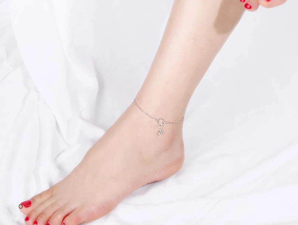 

Sweet Cute 925 Sterling Silver Cat Ankle Chain Women Jewelry for Lady Cute Pet Ankle Chain Beach Leisure Travel Accessories