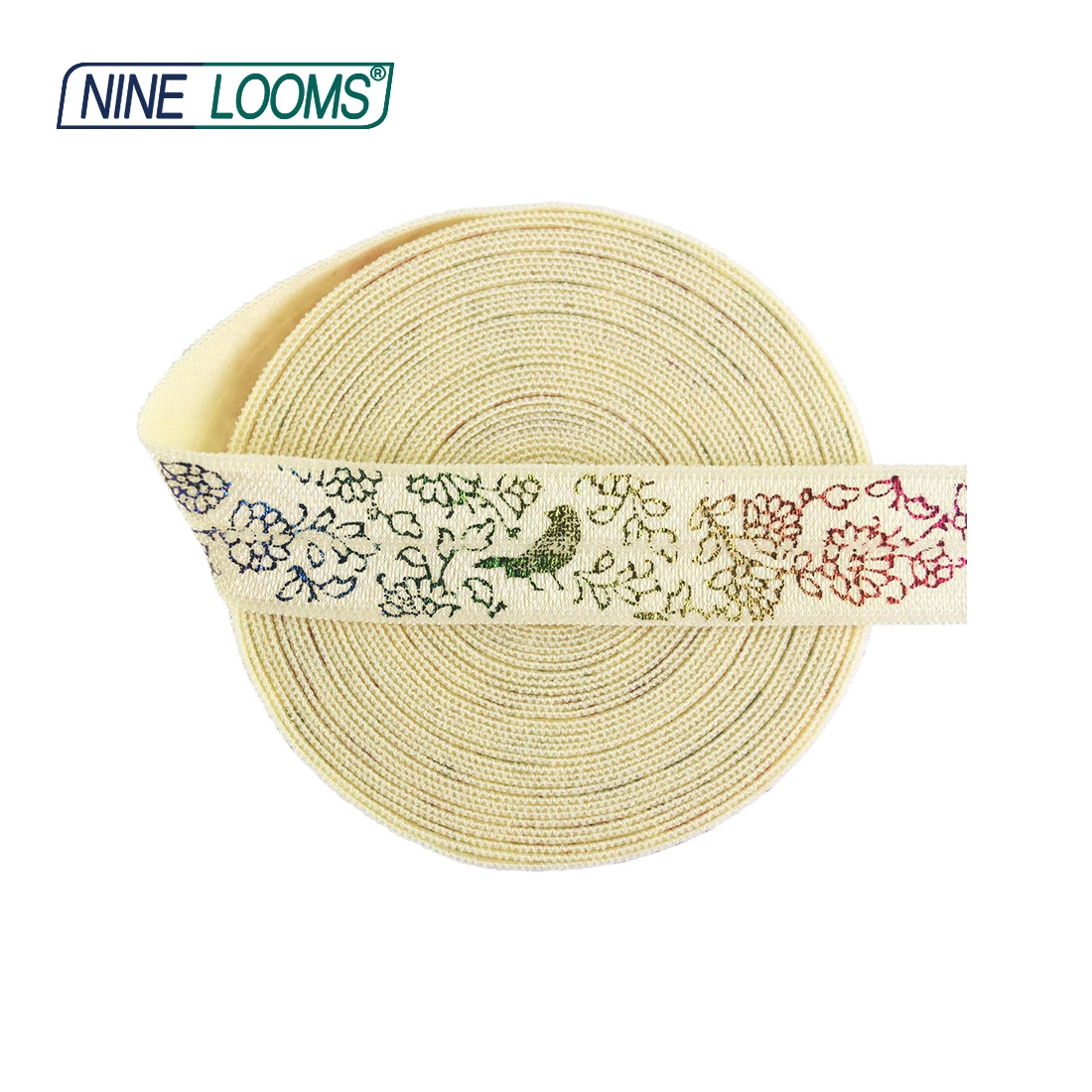 Neun Webstühle Folien druck über Gummibänder falten für 5/8 "15mm Leoparden Tupfen Spandex Bänder Haar gummi Stirnband Näh besatz 2 5 10 Yard – Detail 17