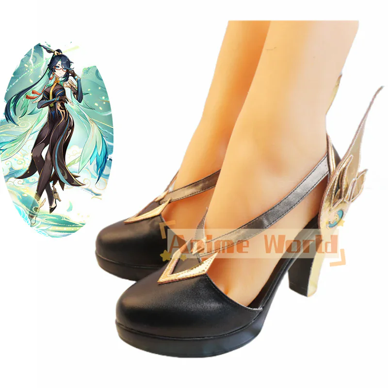 Genshin Impact Cloud Retainer Xianyun Cosplay Shoes Halloween Carnival Boots Custom Made