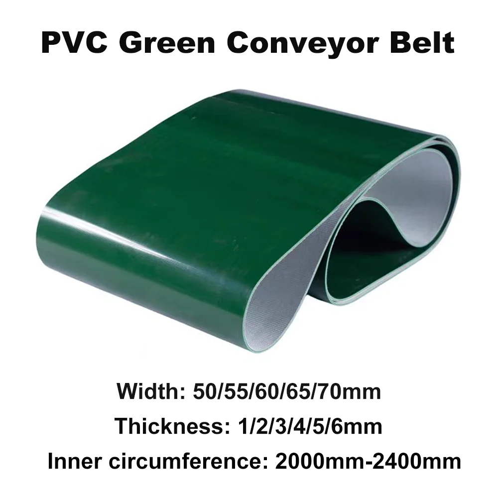 

PVC Green Transmission Conveyor Belt Perimeter:2000mm-2400mm Width:50/55/60/65/70mm Thickness:1/2/3/4/5mm