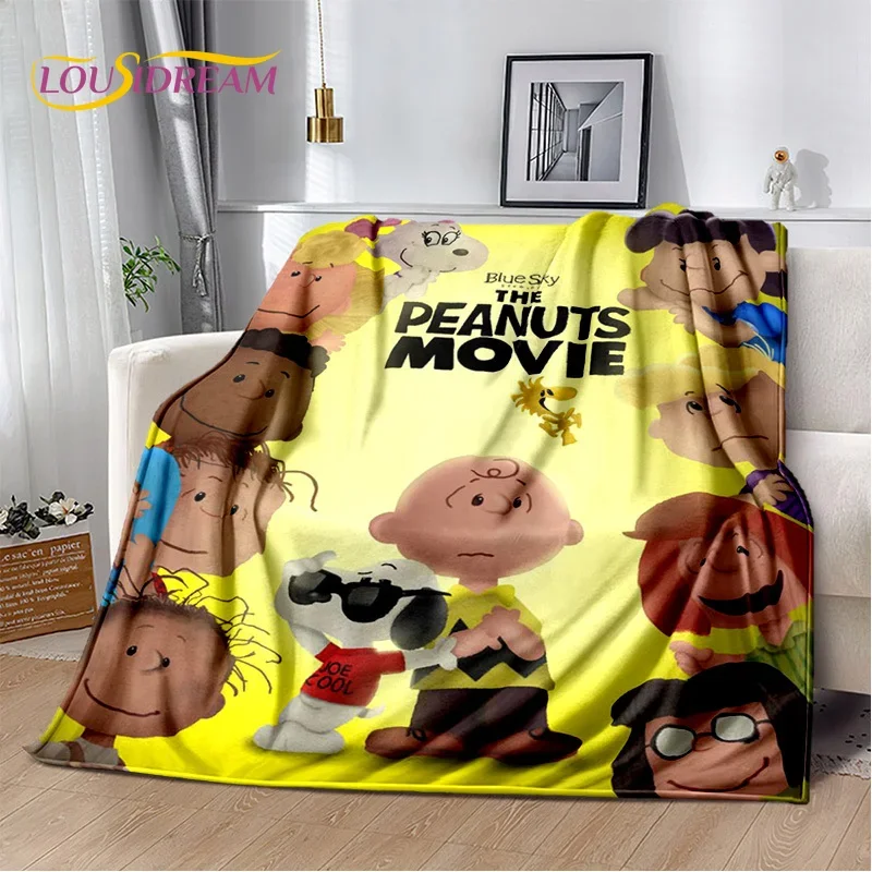 3D Cartoon Snoopy Dog Cute Soft Flannel Blankets,Throw Blanket Comfortable Blanket for Picnic Beds Sofa Home Bedroom Kids Cover