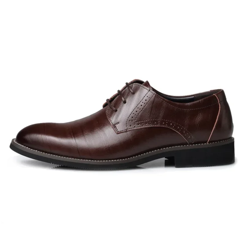 Mocassins en cuir à bout pointu pour hommes, chaussures formelles, chaussures Oxford décontractées, noir, fête, bureau, affaires