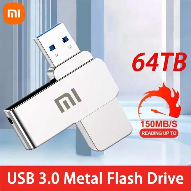 Xiaomi 16TB Flash Drive Usb 3.0 Super High Speed Flash Drive Metal Transfer Mini U Disk Pen Drive Type C Memory Disk SSD U Drive