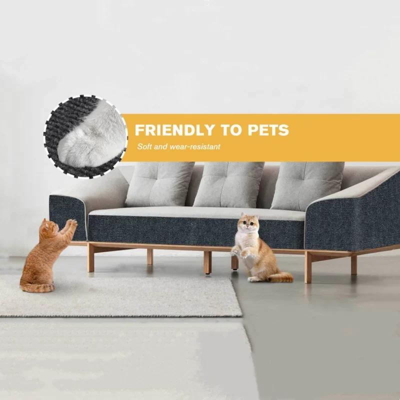 Anti Cat Scratch Sofa Wall Self-Adhesive DIY Cats Scratch Protection Paws Sharpen Trimmable Carpet Cat Scratch Pad Cat products