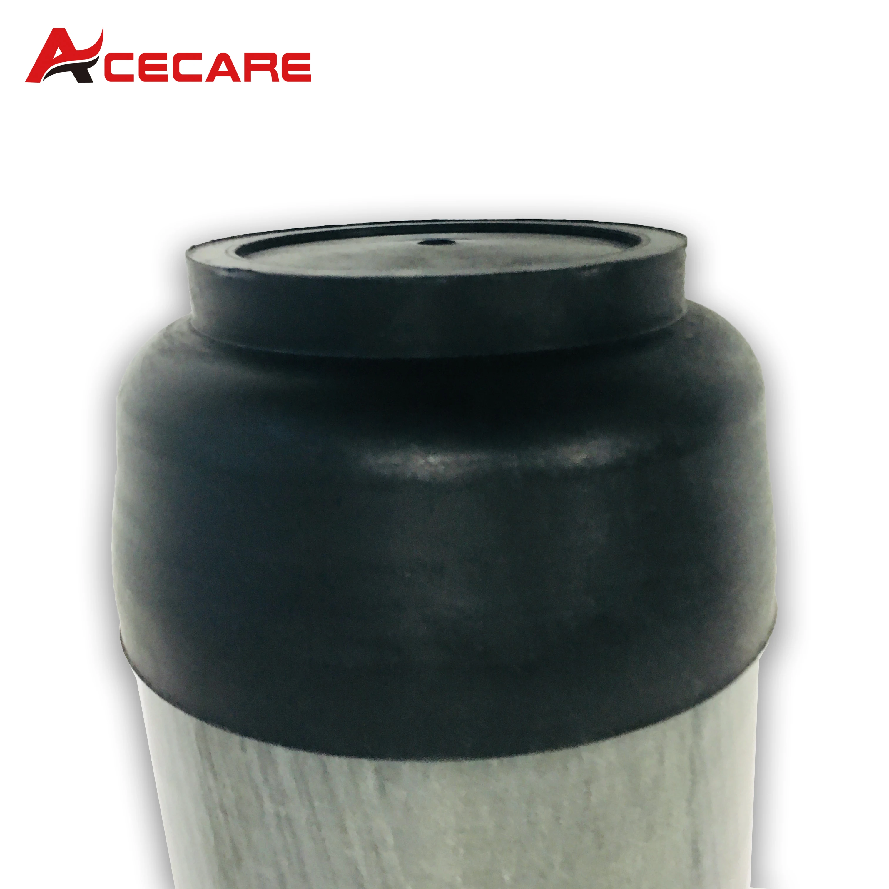 ACECARE-cilindro de fibra de carbono para buceo, tanque de buceo con protección de goma, 30Mpa, 300Bar, 4500Psi, HPA, 6,8l, CE