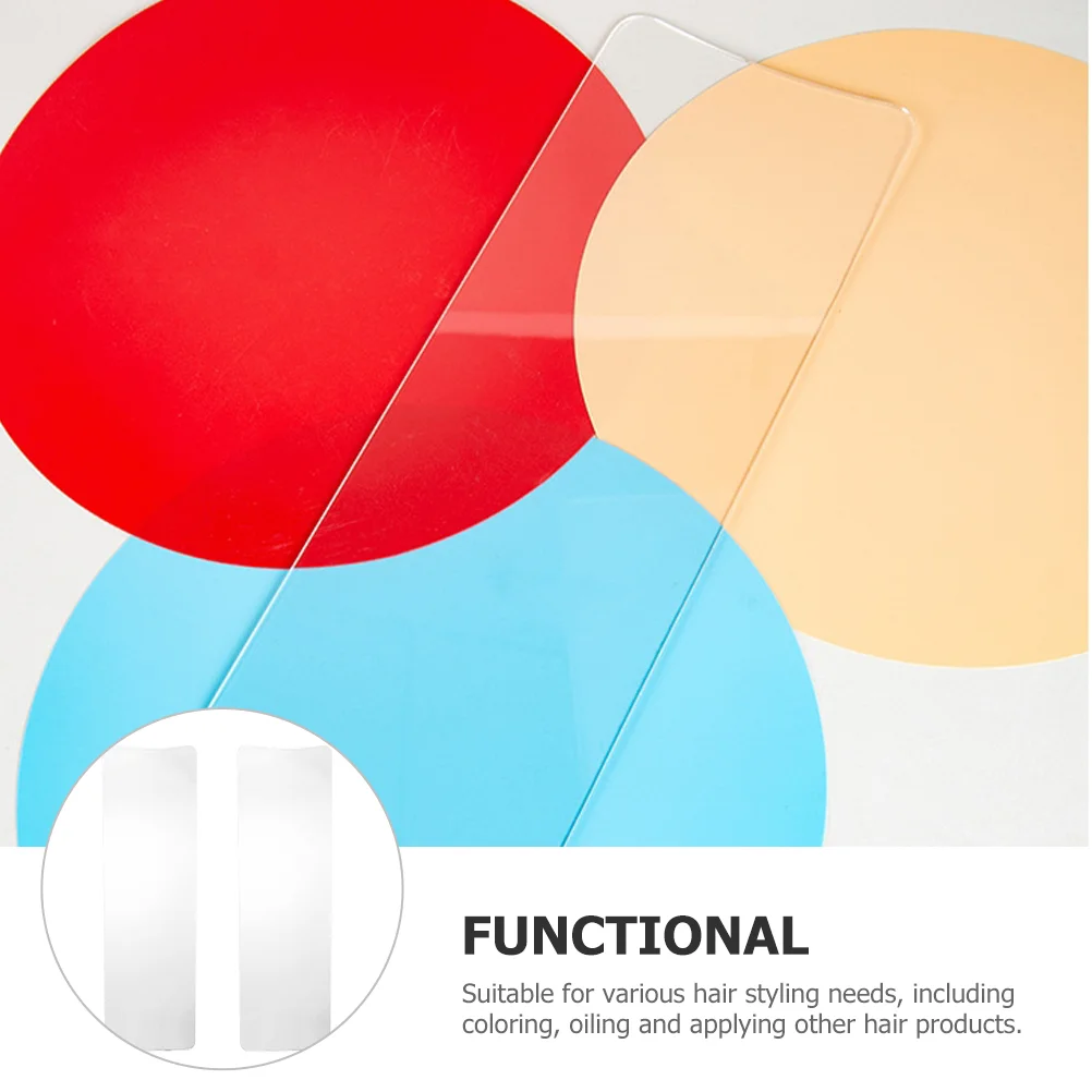 2 قطعة لوحة تسليط الضوء على صالون الشعر الشفاف أدوات الصباغة الطبية بدون مشط الأسنان