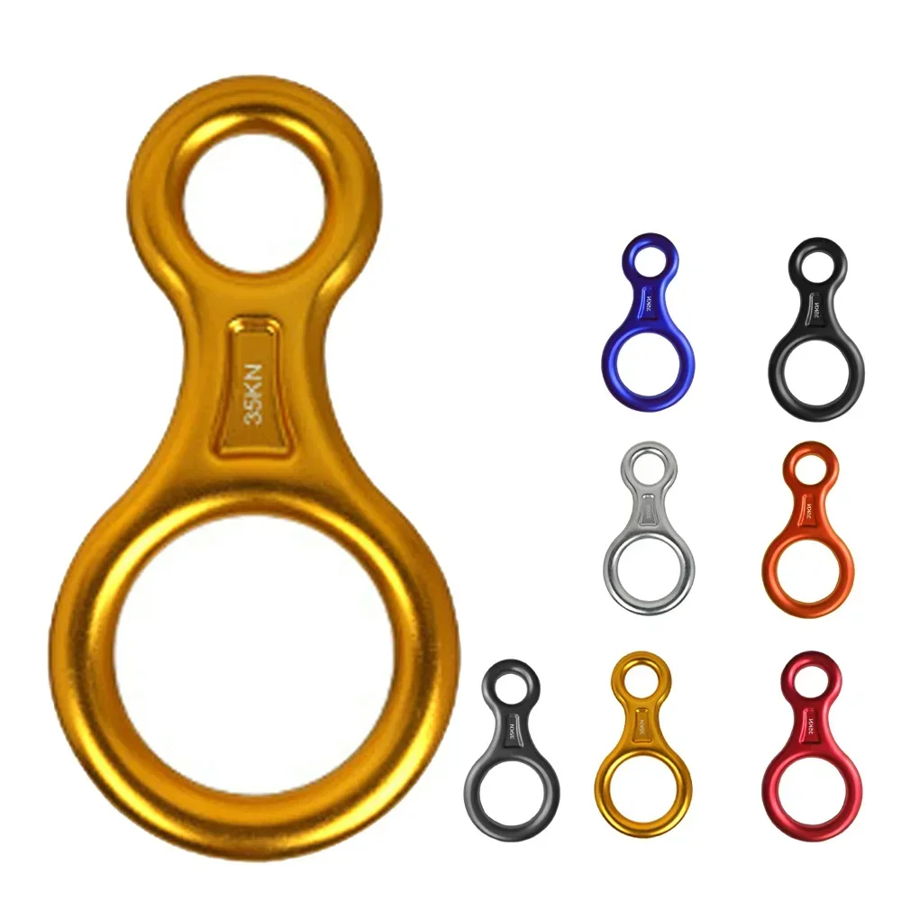 35KN Rigging Plate Figure 8 Shape Descender Rock Climbing Rappelling Belay Device Caving Rescue Canyoning