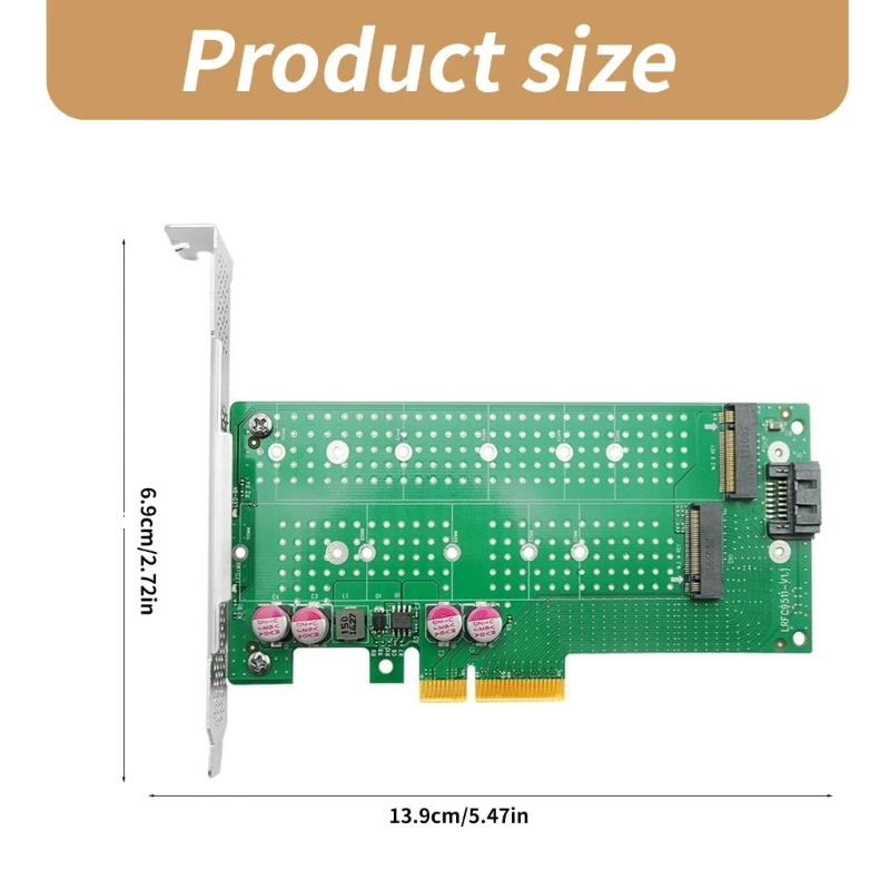 Adapter to M.2 NVMe & NGFF 2 adaptor ekspansi Port SSD pemasangan mudah pertunjukan sistem Anda