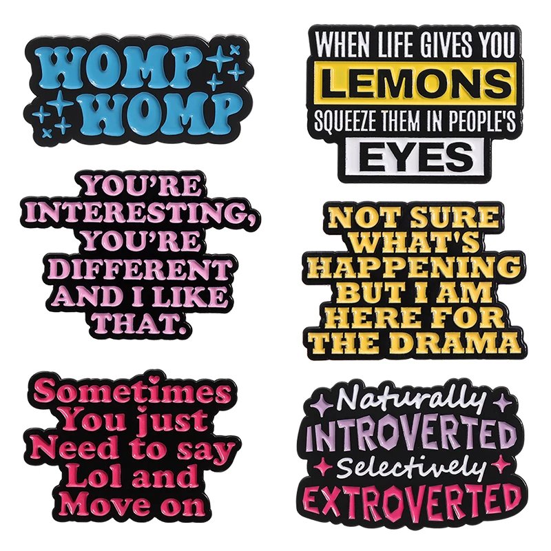 Эмалированная булавка с естественным интродированием, эксцентрированная эмалированная булавка Lol и брошь, аксессуары для лацканов, ювелирные изделия в подарок