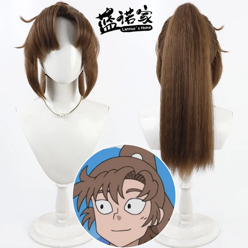 Anime Nintama Rantarou Isaku Zenpoji Parrucca Cosplay Halloween Carnevale Puntelli Del Partito Capelli Sintetici Fibra Resistente Al Calore + Protezione Della Parrucca
