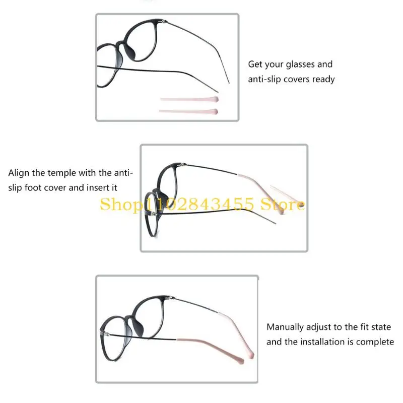 49MC Metal Eyeglass Nonslip Nose Pad PVC Comfortable Accessories For Sports Daily Use Universal Fit Practical Design