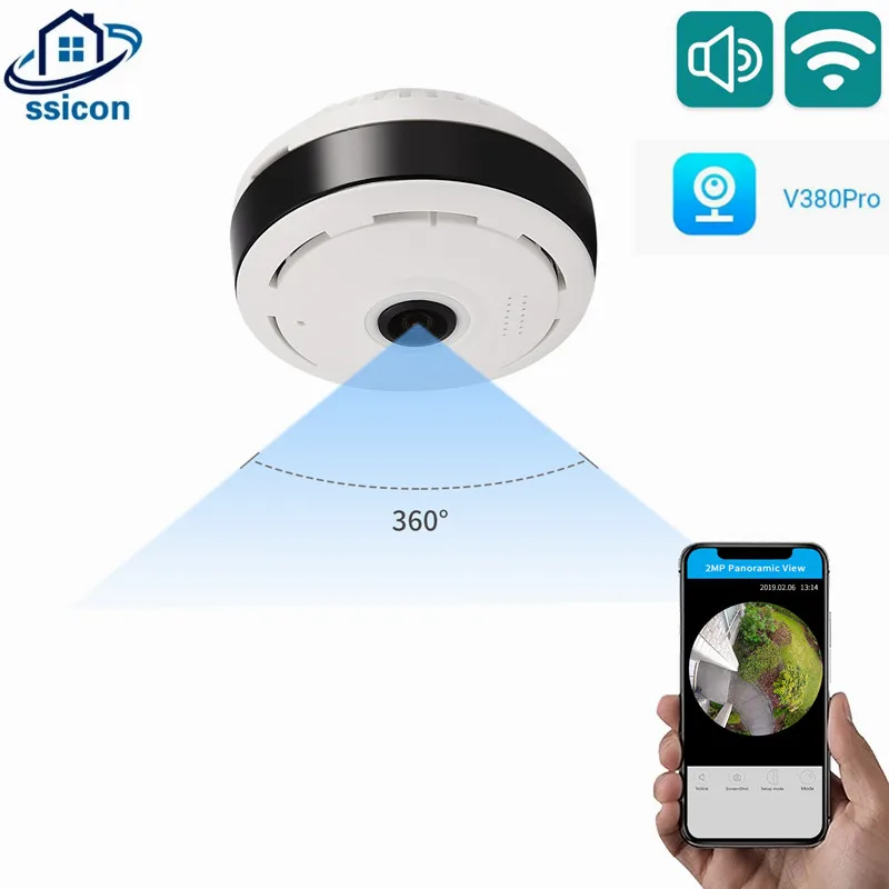 

3MP WiFi Camera Fisheye Panoramic 360 Degree V380 Pro Smart Home Security Protection CCTV Surveillance IP Cameras