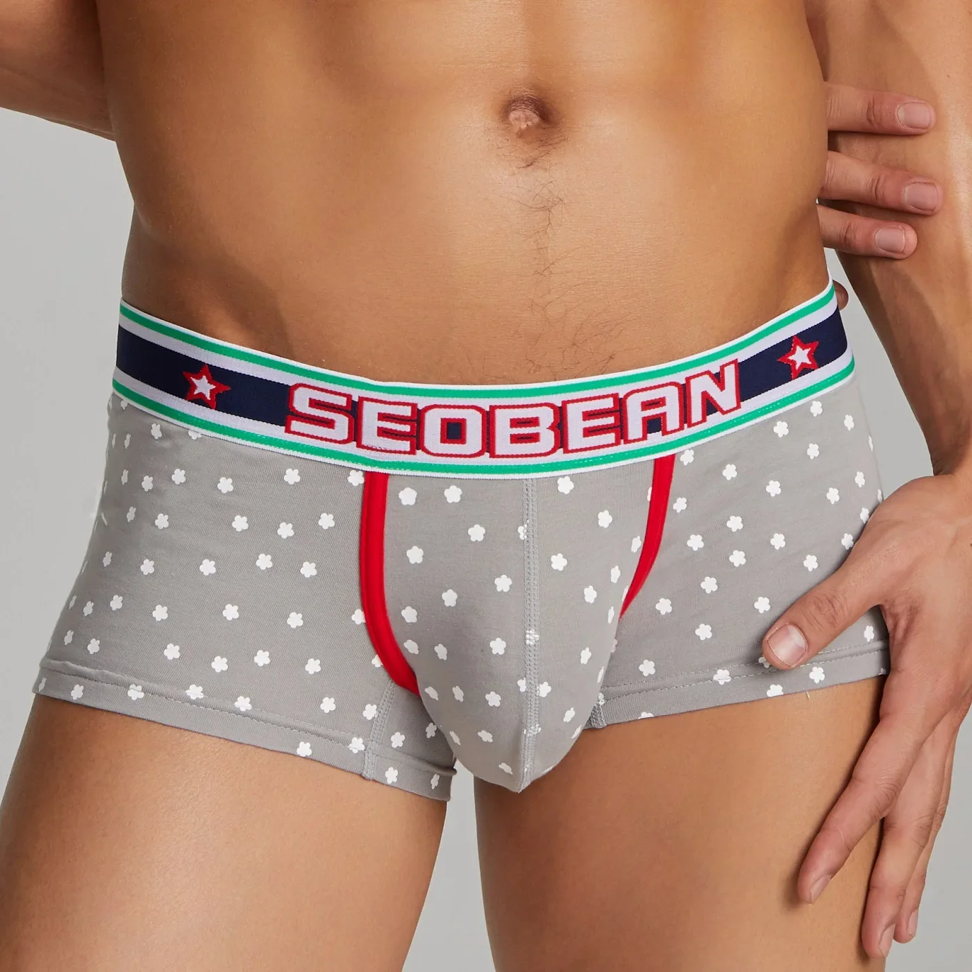 Seobean-plum flower-like underwear for men, new design