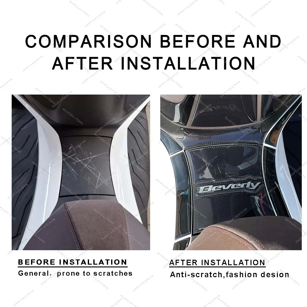 ل بيفرلي 300 و 400 2022 دراجة نارية خزان بوابة حماية ملصق ثلاثية الأبعاد الراتنج مقاوم للماء المضادة للخدش ملصق مائي #6