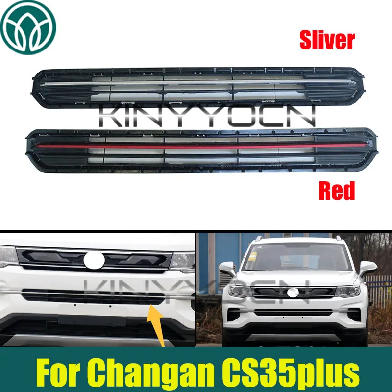 

Sliver Or Red Car Front Bumper Middle Grille For Changan CS35plus Front Bumper Air Intake Grille