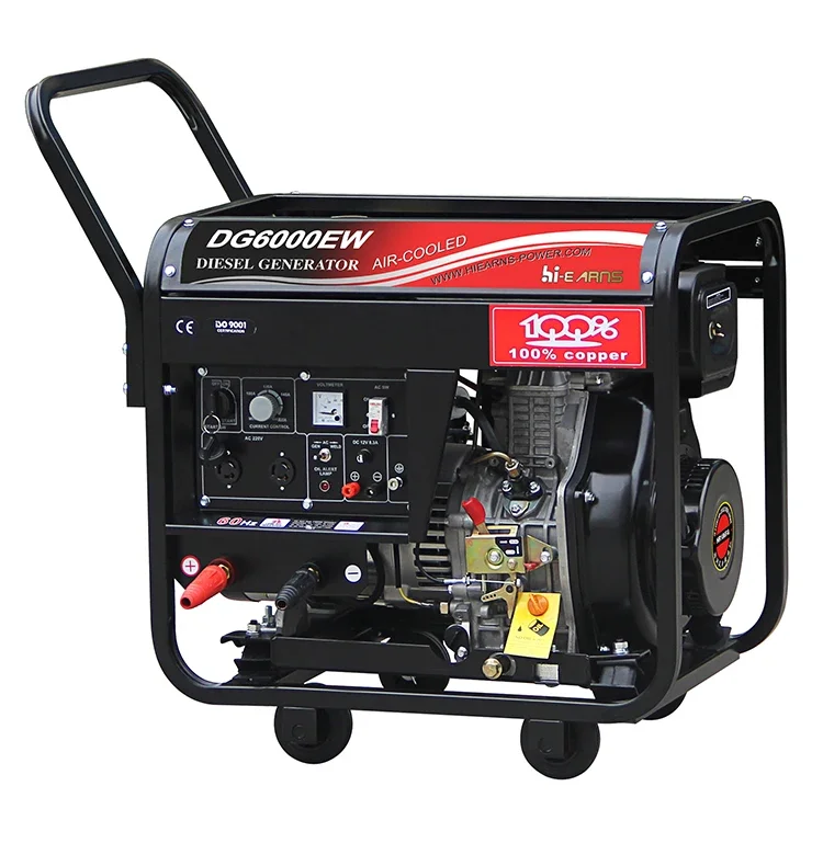 YUNYI DG6000EW 1.8KW 60hz single phase 180A 200A open Portable type Diesel Welder Generator