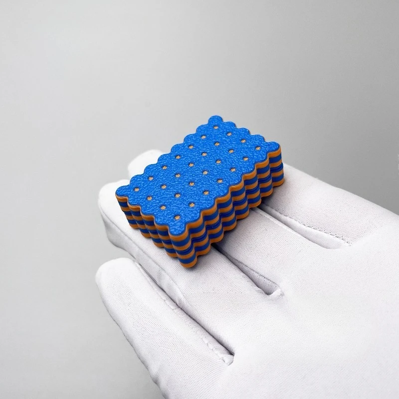 OUYEDC Cookie Dingding 3D-gedrucktes mechanisches Fingerspitzen-Dekompressionsspielzeug mit Push-Karte