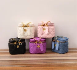 New PU small golden ball bag box bag diamond grid chain mini crossbody bag makeup small square side bags for girls bag