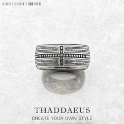 Band Ring Cross Brand New Europe Style Vintage Fashion Jewerly For Women Men Gift In 925 Sterling Silver