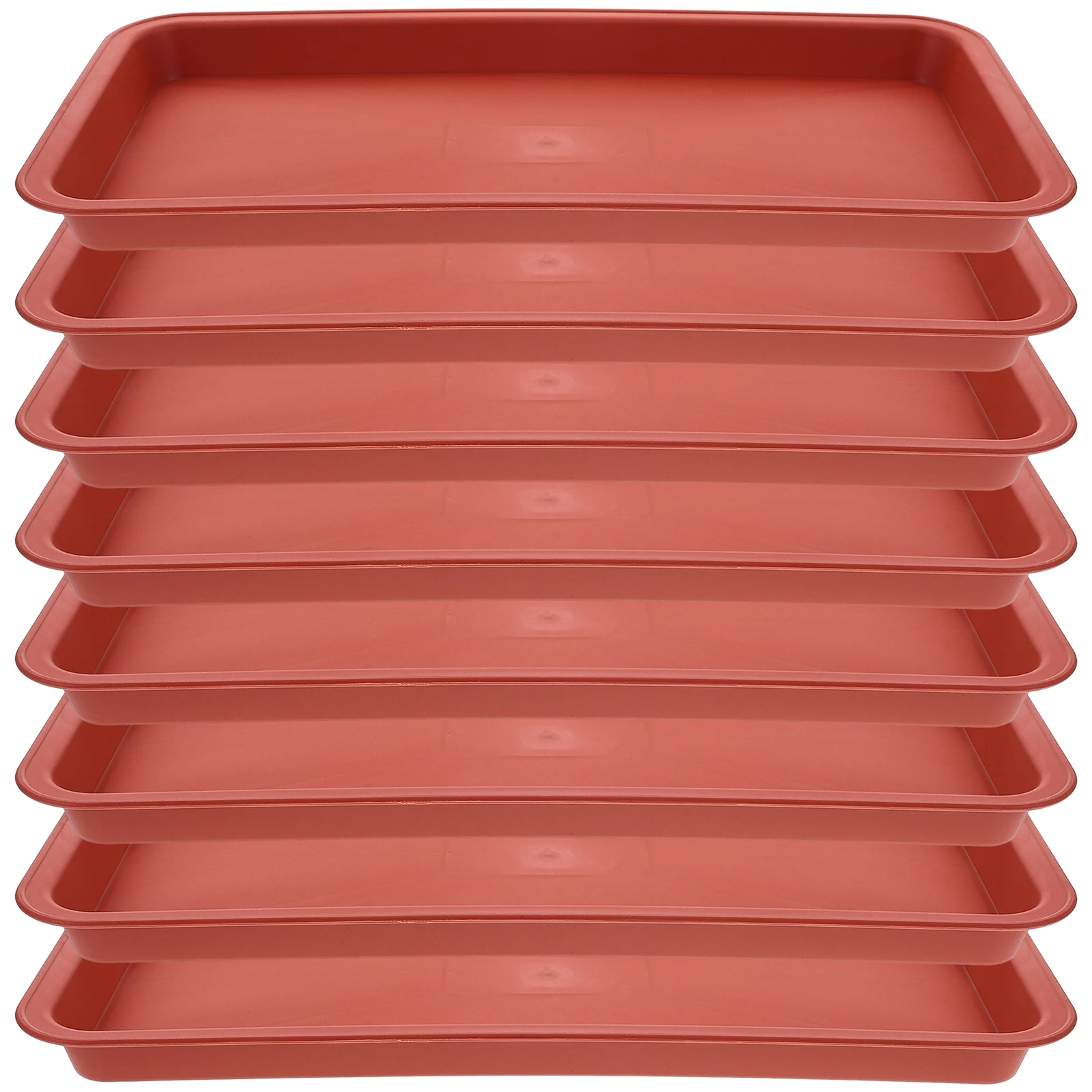 

8pcs Plant Saucer Tray Rectangular Plastic Drain Trays For Indoor Plants Flower Pots Water Catcher Drip Proof Bonsai