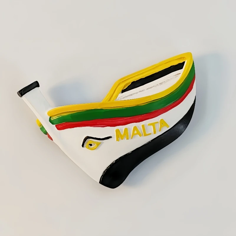 أوروبا، مالطا، قارب صغير، مجسم ثلاثي الأبعاد، لوحة راتينج، ديكور منزلي، مغناطيس الثلاجة، هدايا تذكارية للسياحة #3