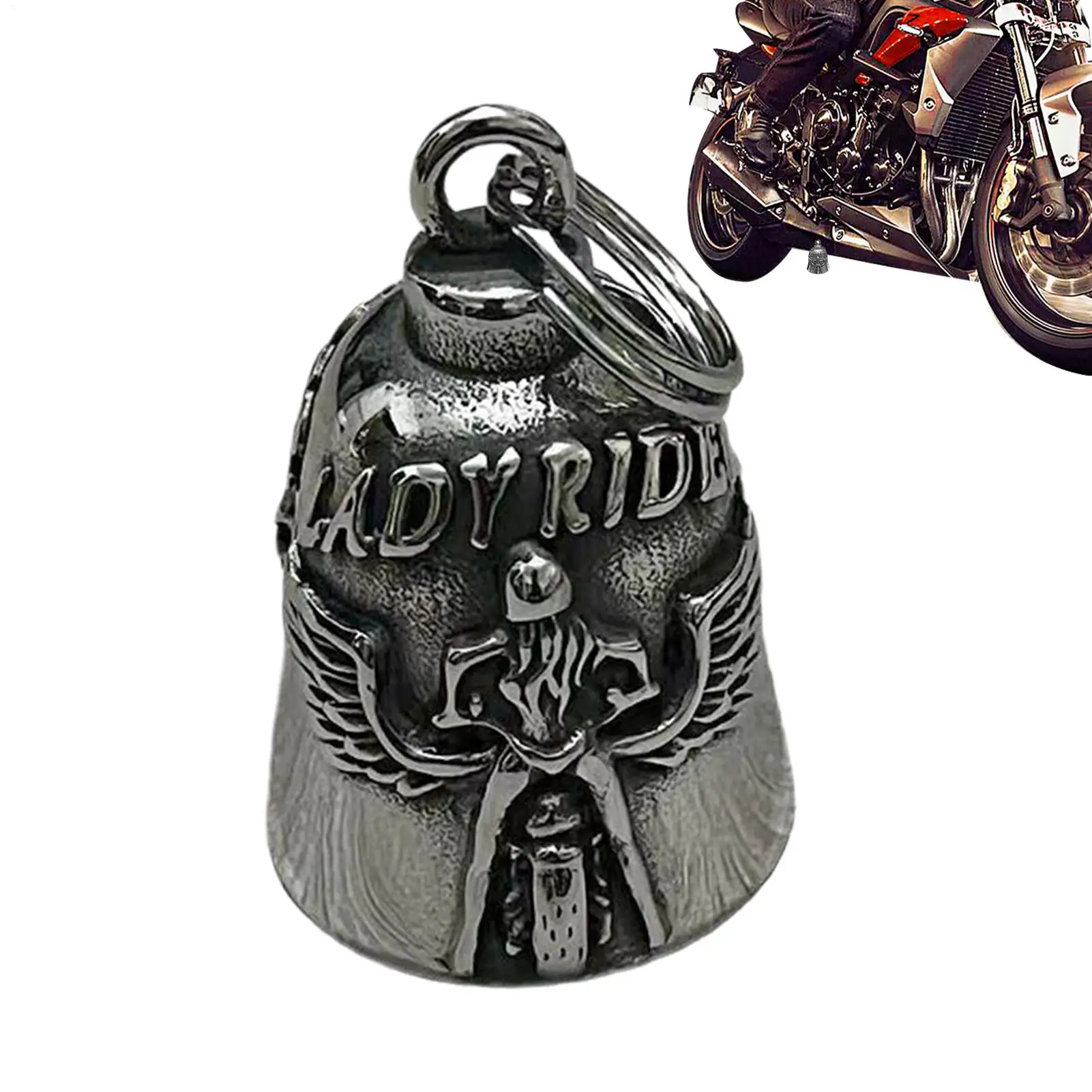 

Bell For Motorcycle Riding Safety 3D Embossed Luck Bell For Motorbike Cycling For Long-Distance Touring Cruising Adventure