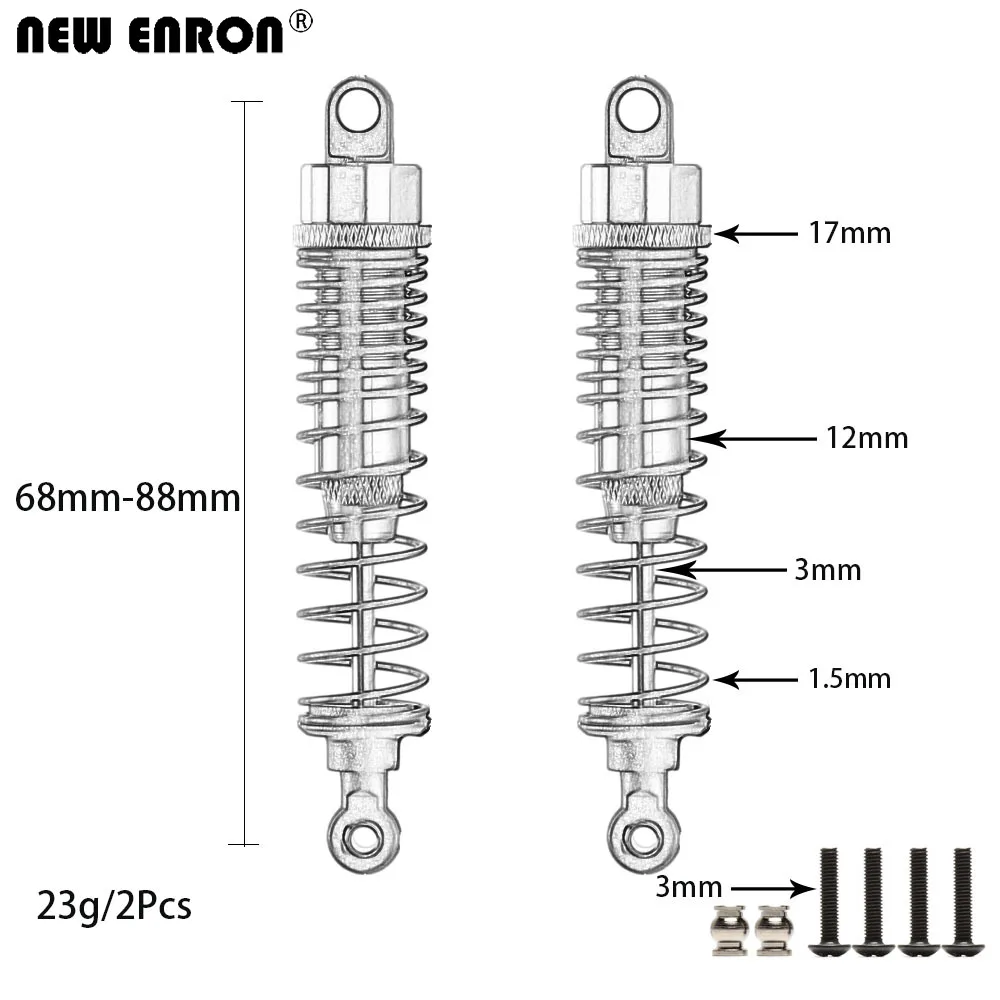 NEW ENRON Alloy Front 55-65mm and Rear 68-88mm OIL Shock Absorber For RC Car 1:12 Wltoys 12407 12423 12428 12429 FY03