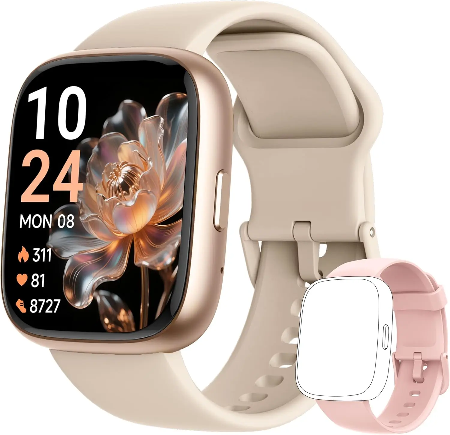 

Умные часы 2026 для женщин и мужчин, со встроенной Alexa, функцией звонков, мониторингом здоровья, водонепроницаемые IP68, фитнес-трекер