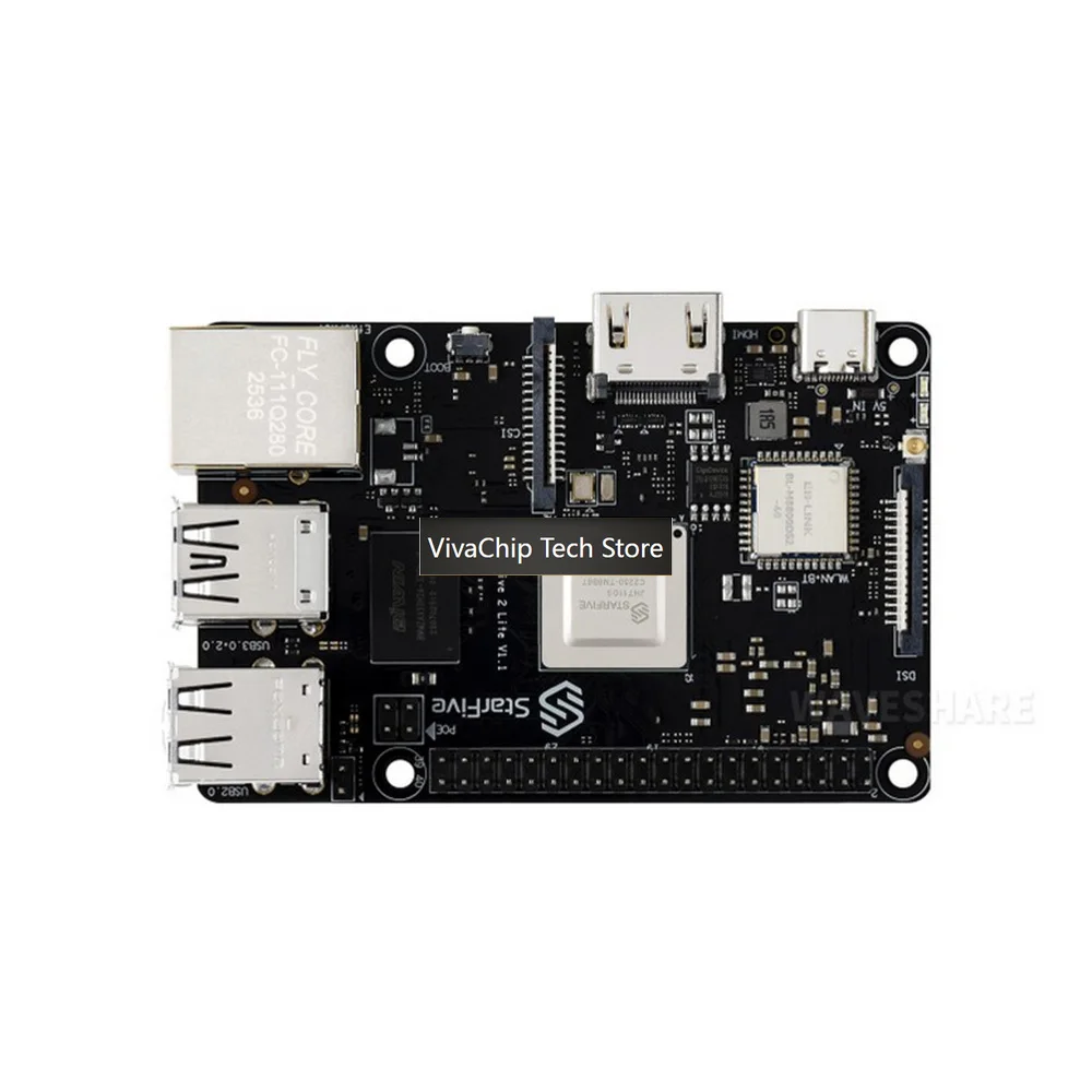 VivaChip TechVisionFive2 Lite RISC-V Single Board Computer JH-7110S Processor With Integrated 3D GPU Based On Linux