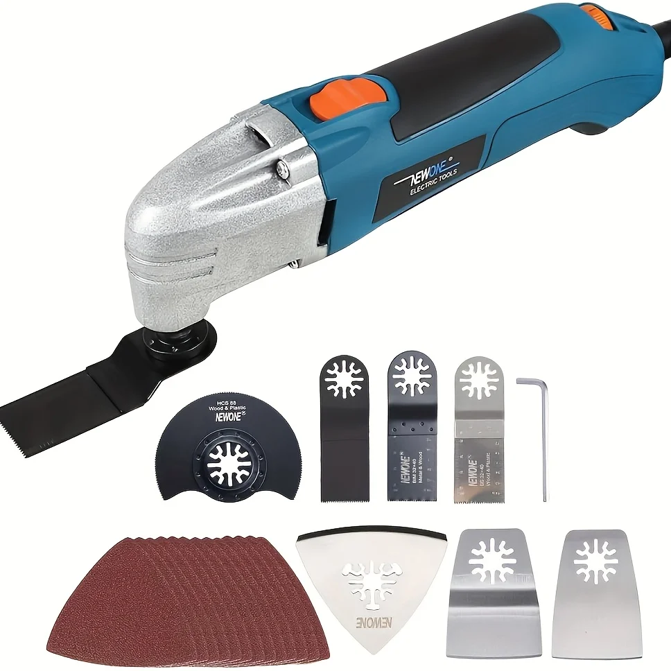 

2.5 Amp Pro Oscillating Multitool Kit - High-Precision 3° Angle, Renovator, 6-Speed, Corded Cutting Tool for Wood, Metal, And Plastic, Easy-to-Use, Versatile, And Reliable for Various DIY Projects And Home Repairs