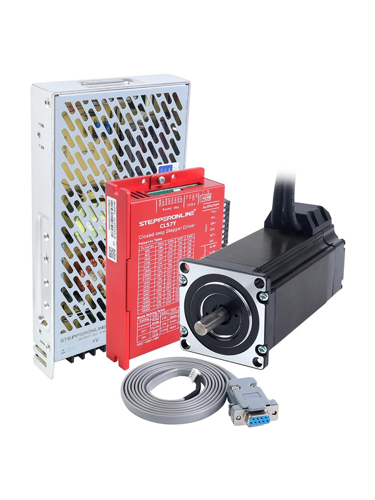 STEPPERONLINE EU-Versand Nema 23 3Nm Closed-Loop Schrittmotor-Kit mit Encoder und Servo-Treiber CL57Y CNC-Kit