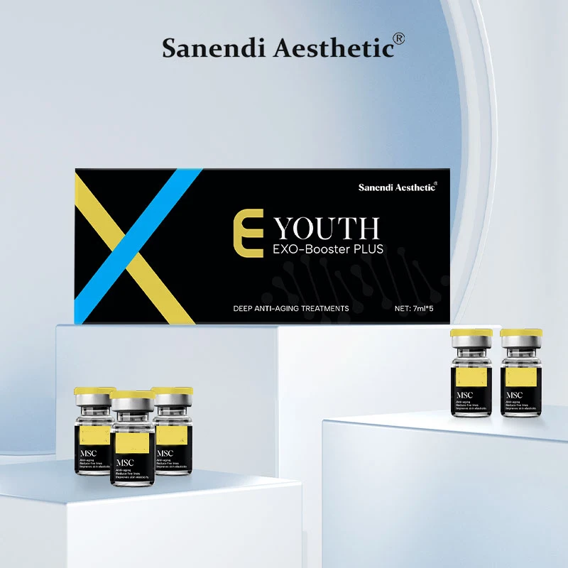 Suero facial OEM Exosomas Plus Booster para Dermapen E-X-O, reparación hidratante de cicatrices de acné, 7ml x 5 viales