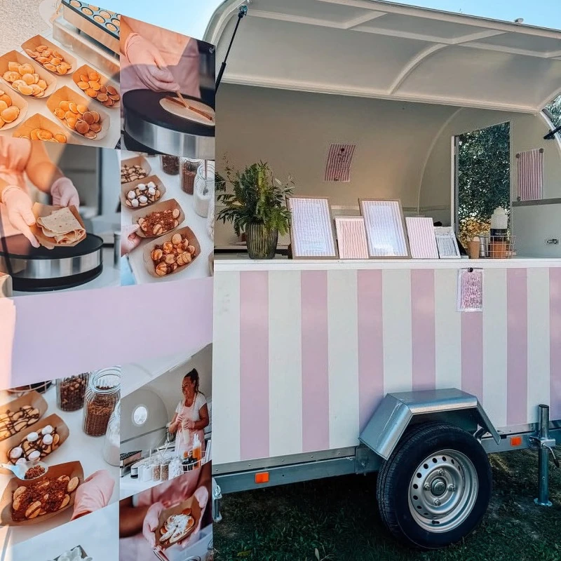 Heavy Duty Concession Trailer For Festivals With Pop Up Canopy And Triple Sink For Easy Cleaning Workflow