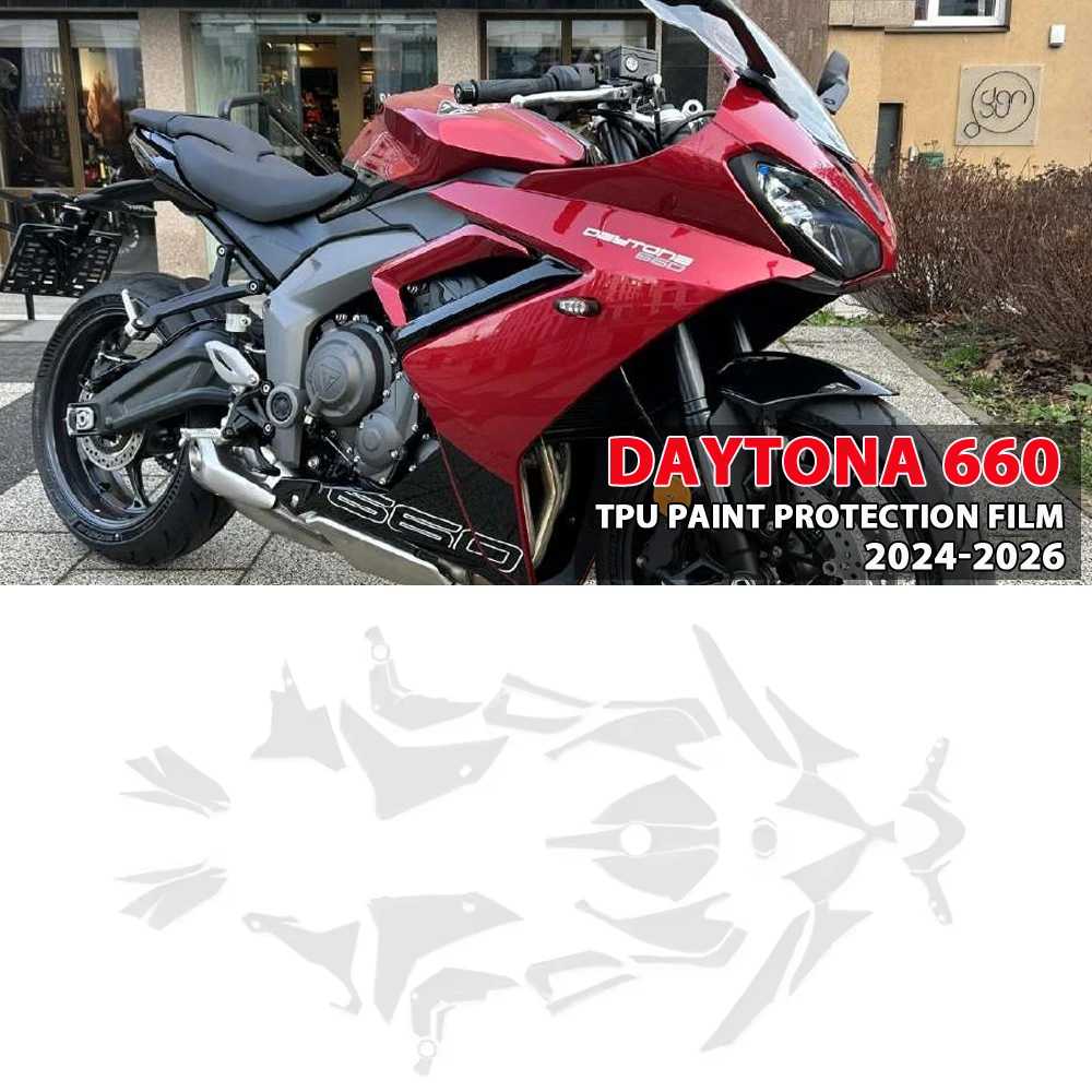 ForDAYTONA 660 PPF 2025 Motorcycleor For DAYTONA 660 2024-2025  Complete Paint Protection Film Real Material TPU Anti-scratch