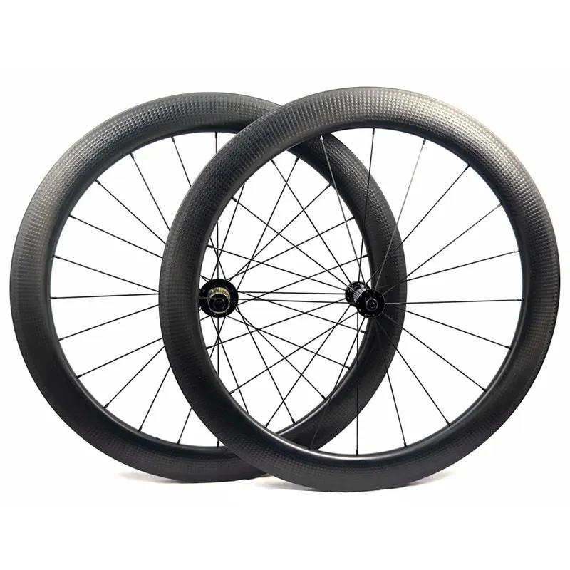 

BIKEDOC-Tubeless Carbon Wheels for Road Cycling, Racing Bike Rim Brake Wheels, Dimple Wheelset, 700C