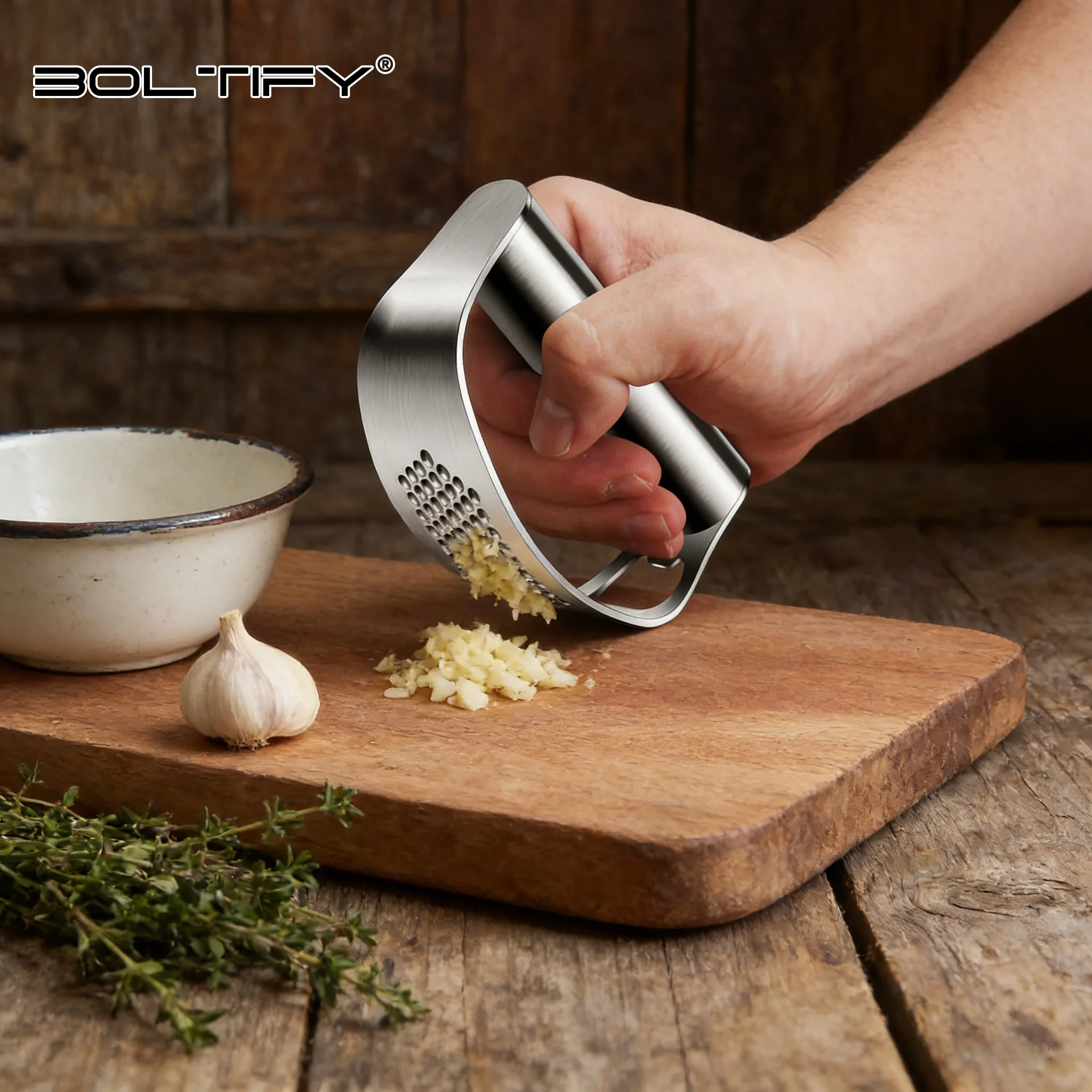 

New Stainless Steel Garlic Press Squeezer Manual Mincer Chopping Garlic Tool Fruit Vegetable Tools Kitchen Gadget Accessories