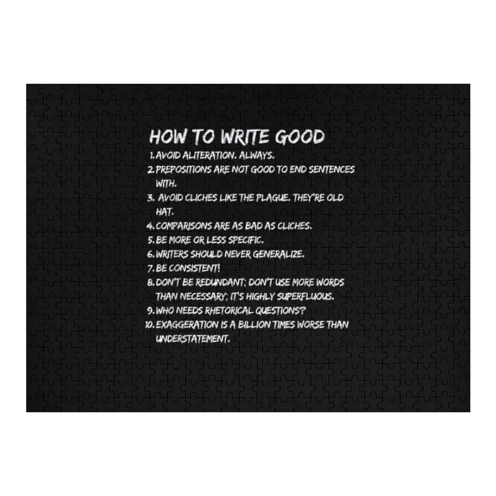 

Grammar Pun Funny English Grammar Teacher Teachers' Day Gift Jigsaw Puzzle Works Of Art Custom Puzzle