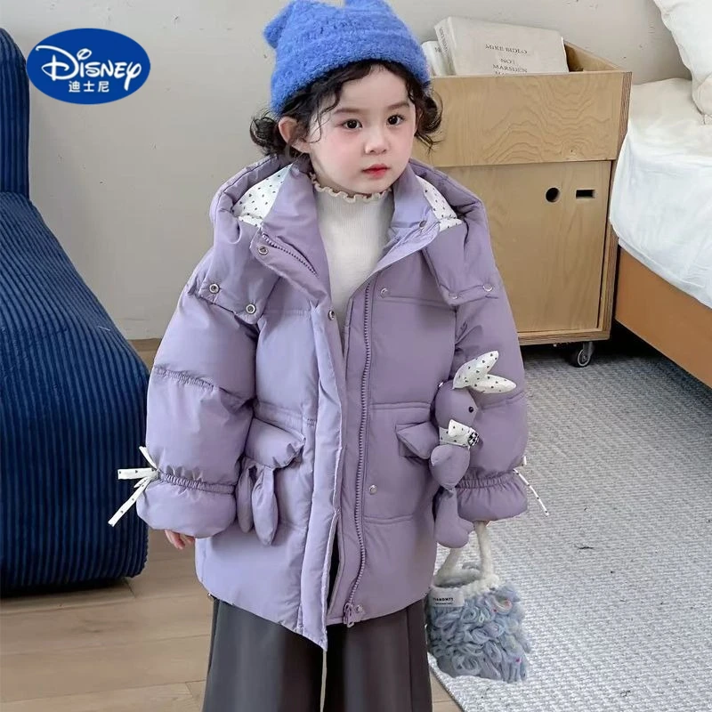 

Disney Girls' 2025 Long Down Coat | Water Wind Stain Resistant White Duck Feather Winter Jacket for Kids