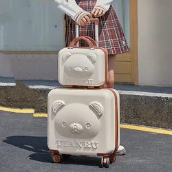 Luggage 20-inch boarding suitcase Women's travel suitcase Combination suitcase Children's Trolley Suitcase Trolley box set